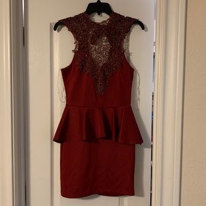 Beautiful burgundy dress!